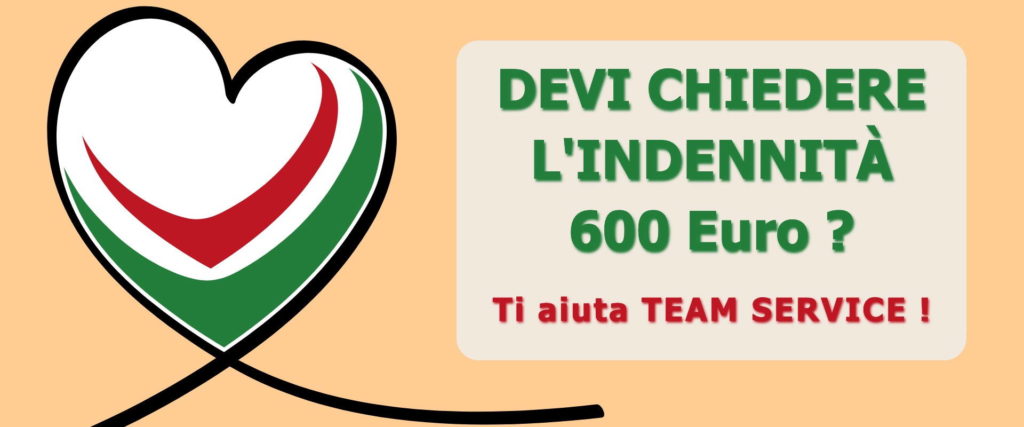 Cura Italia indennità 600 euro da Team Service Bresso, Cinisello B., Cernusco S.N.