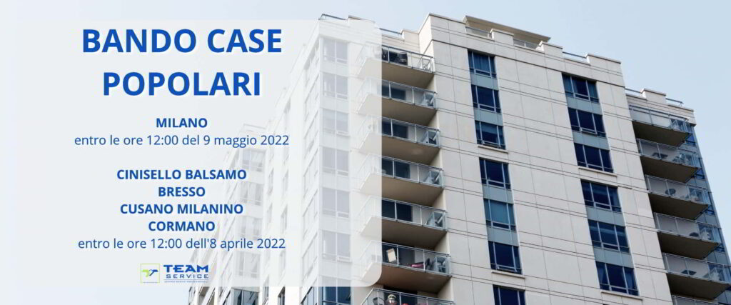 Bando case popolari Milano, Cinisello Balsamo, Bresso, Cusano Milanino, Cormano - GestiamoPratiche.it